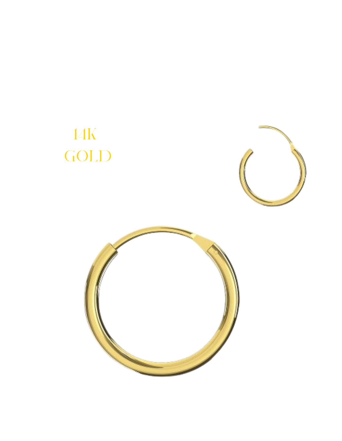 14K Gold Segment Hoop Nose Ring