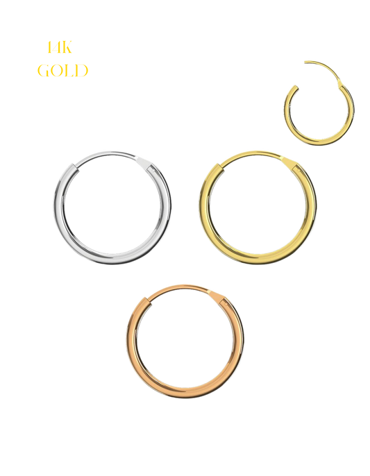 14K Gold Segment Hoop Nose Ring