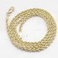 1.7mm Solid Sparkle Glitter Diamond Cut Rope Chain Necklace Real 10K Yellow Gold (Real Gold)